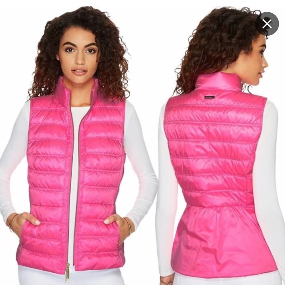 Pink Lilly Pulitzer Elena Puffer vest